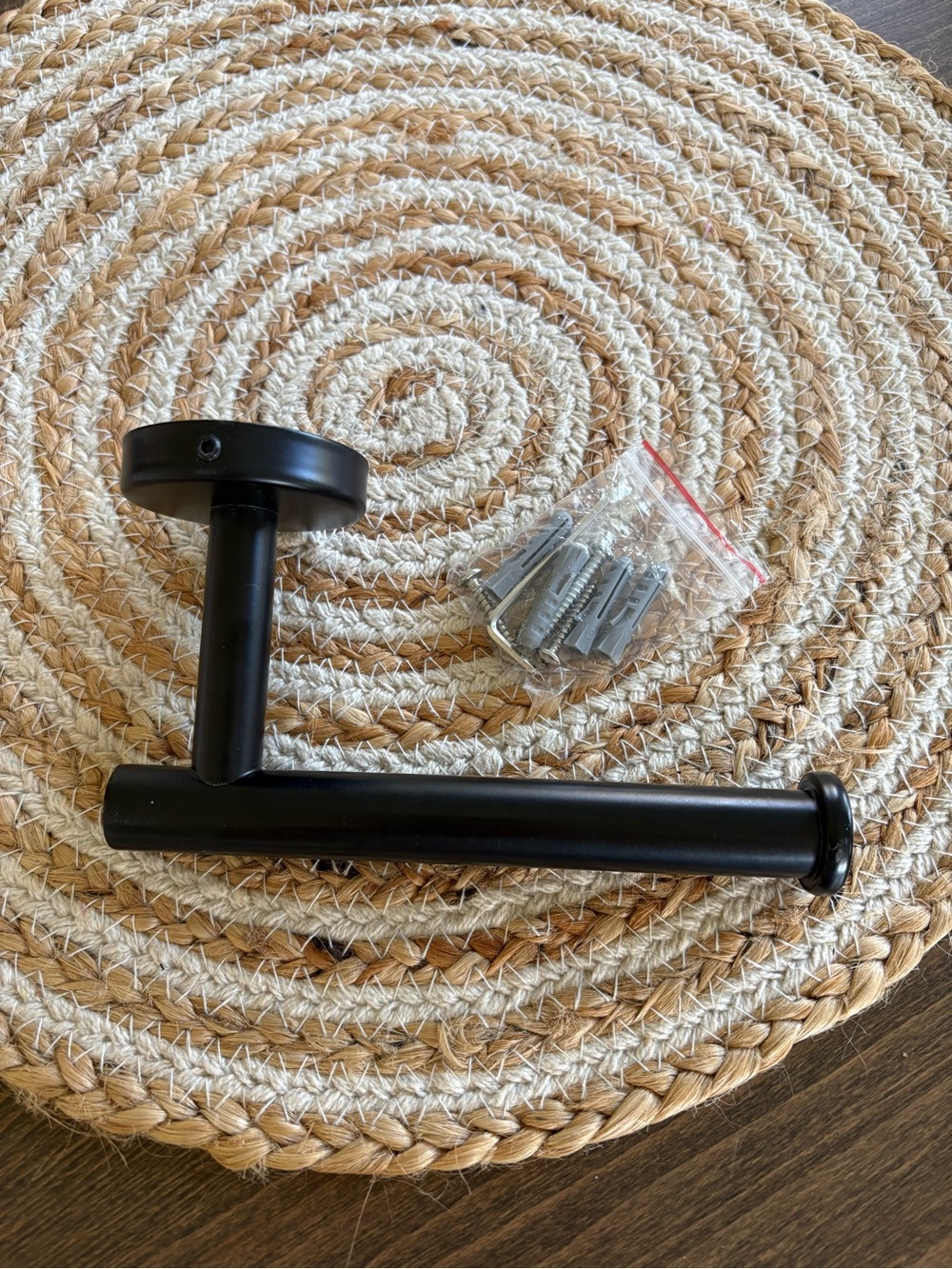 5/$25 Matte Black Wall-Mounted Toilet Paper Holder